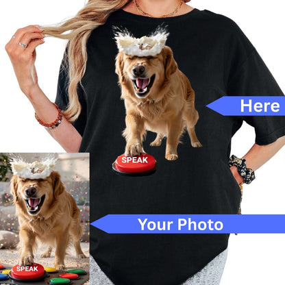 Custom Dog Moment T-Shirt in Black - Mi Loco Loco custom pet portrait tee
