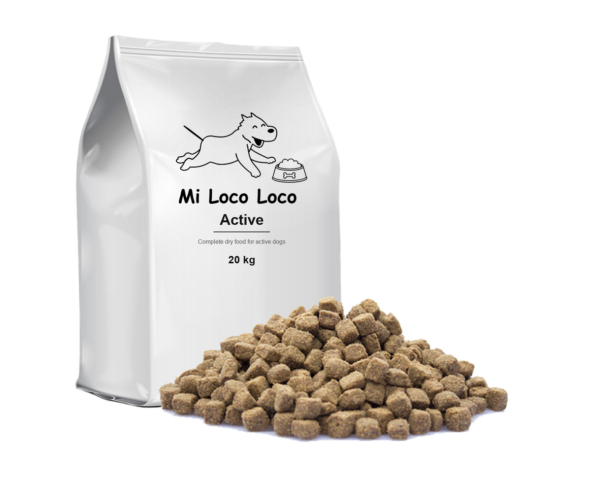 Mi Loco Loco Active Adult dry dog food, 20 kg bag