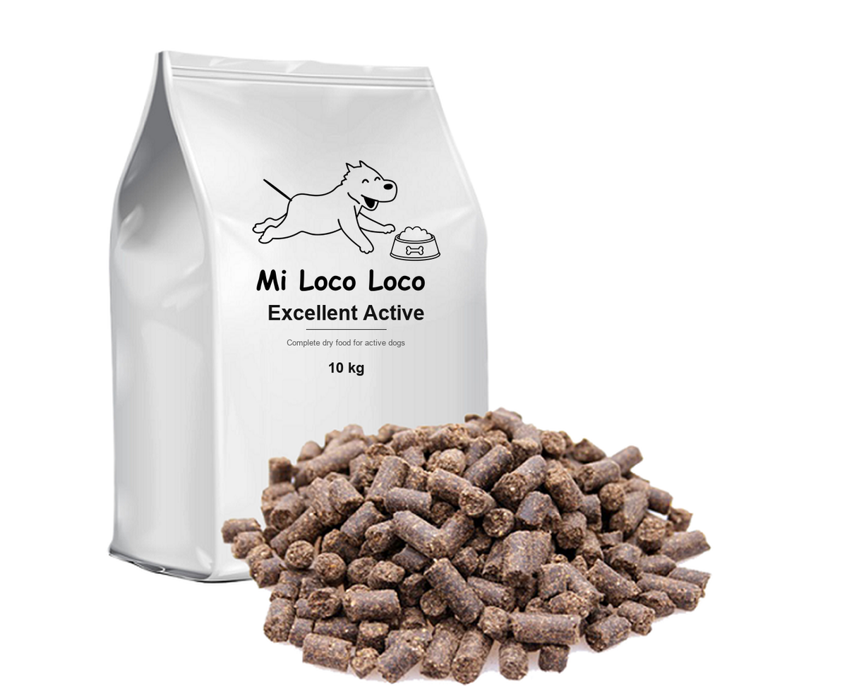 Mi Loco Loco Prime Active dry dog food, 10 kg bag