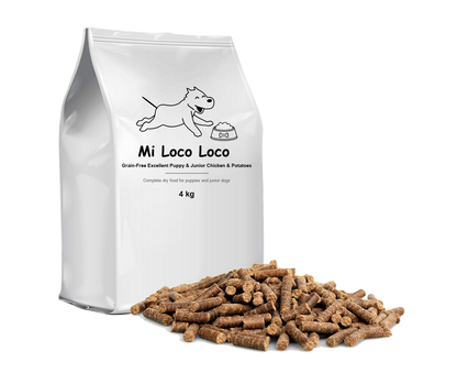 Mi Loco Loco Grain-Free Excellent Puppy & Junior Chicken & Potatoes, 4 kg
