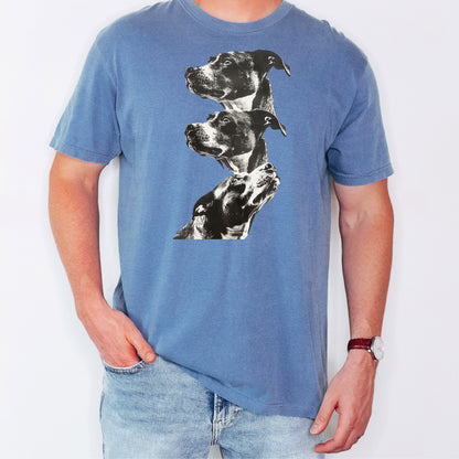 Custom Dog Portrait T-Shirt One of a Kind, Never Made Twice