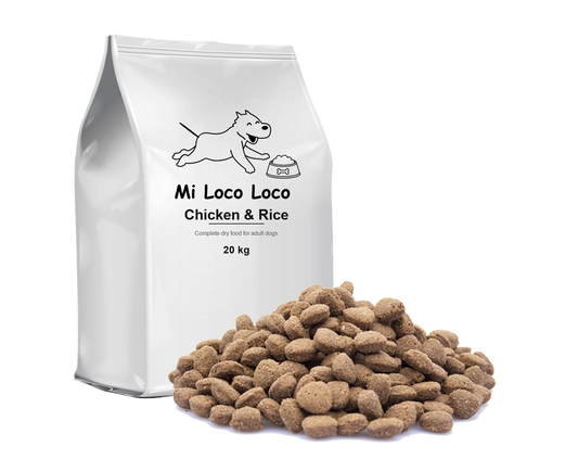 Mi Loco Loco Chicken & Rice dry dog food, 20 kg bag