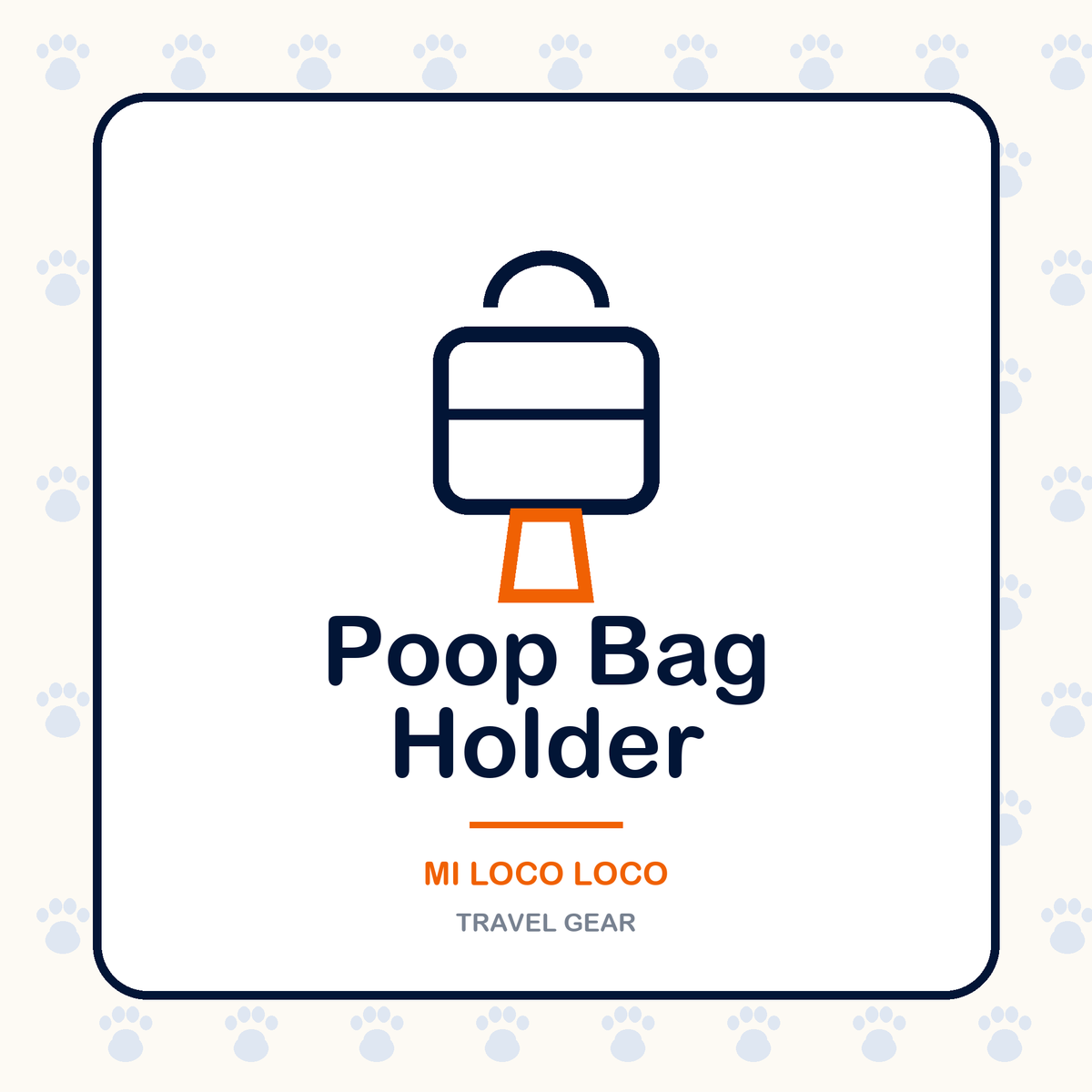 Poop bag holder with 15 bags - Mi Loco Loco travel gear