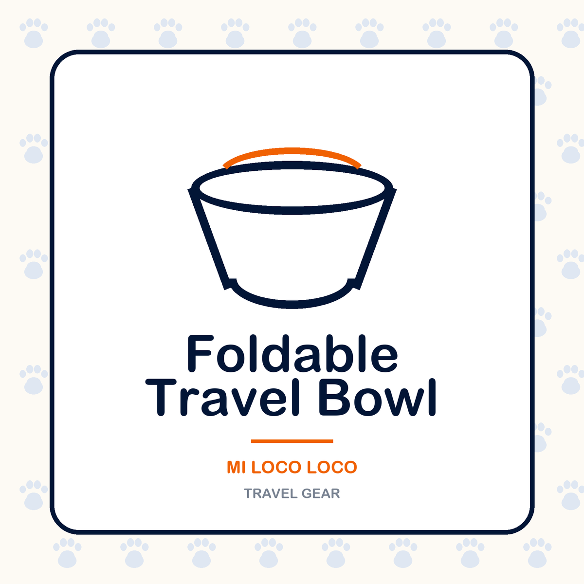 Foldable travel bowl for dogs - Mi Loco Loco travel gear