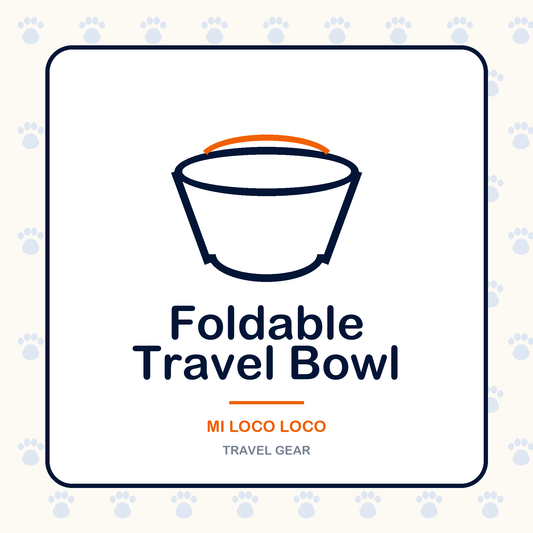Foldable travel bowl for dogs - Mi Loco Loco travel gear