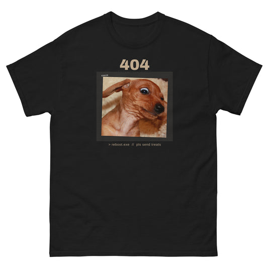 404 Chill Not Found T-shirt | Black | front view | Mi Loco Loco
