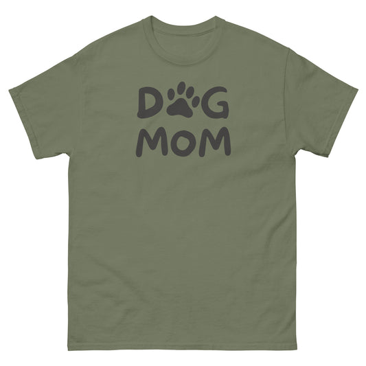 Dog Mom T-shirt | Military Green | front view | Mi Loco Loco
